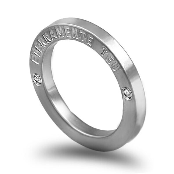 Aliança com gravação exterior